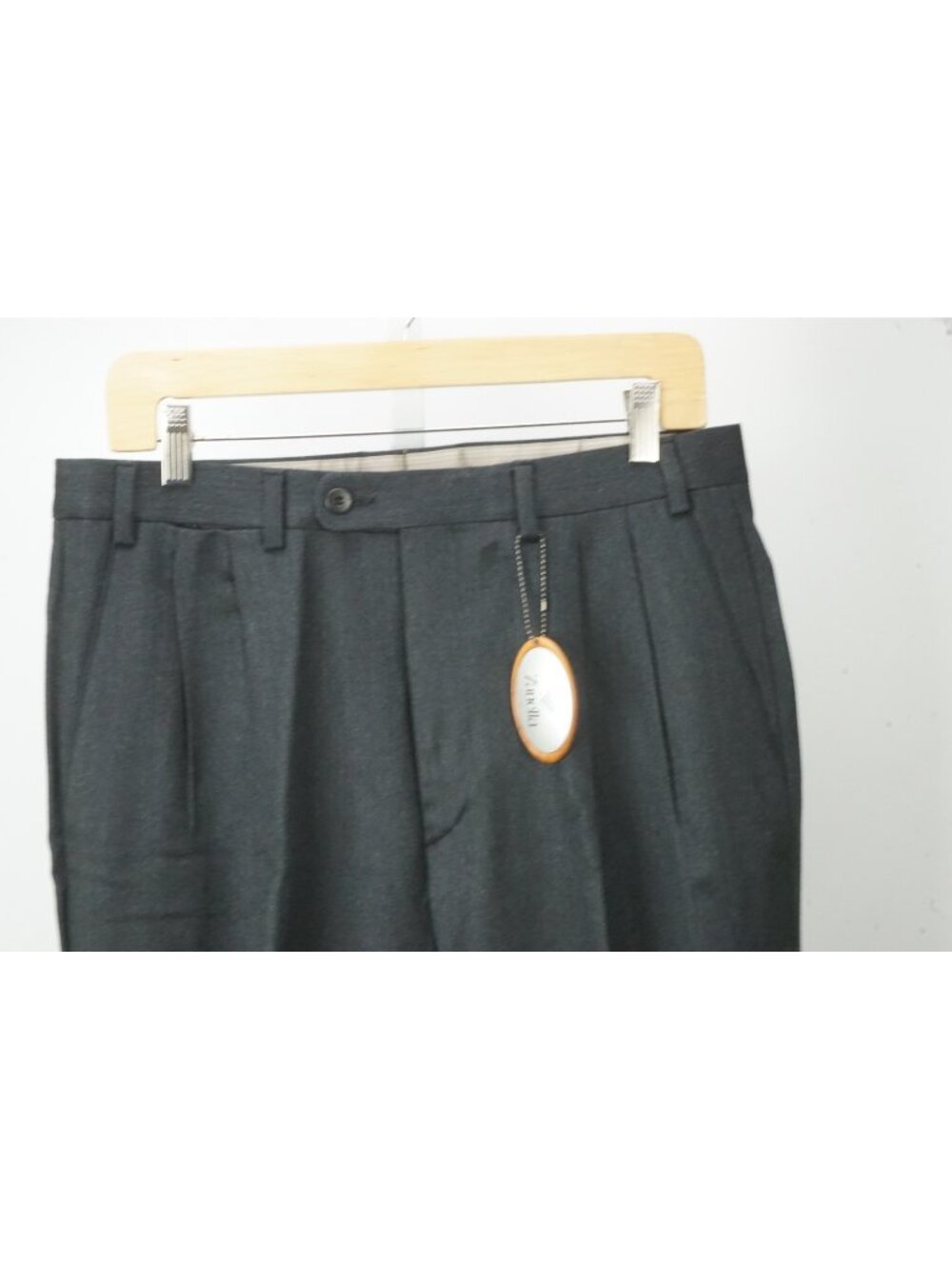 Zanella Johnny Gray Dark Gray Wool Mens Dress Pants Sz 48 EU BRAND NEW